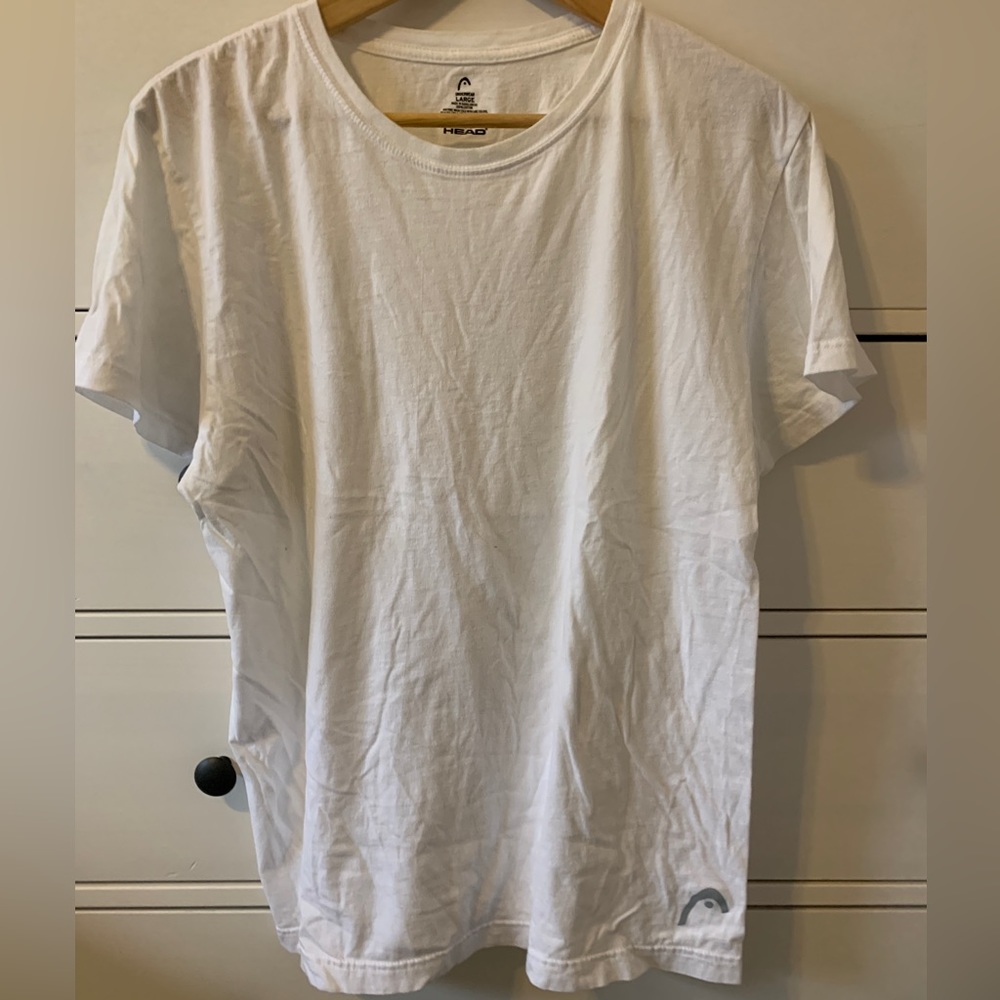 Head Large White Athletic T- Shirt